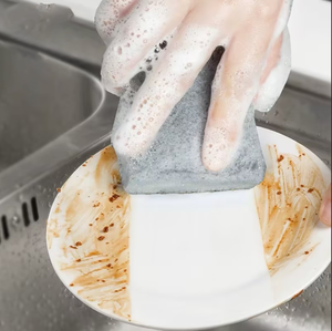 Chiffon multifonctionnel en microfibres 6 pièces double face pour le lavage de la vaisselle Pâte de bois <span class=keywords><strong>Coton</strong></span> <span class=keywords><strong>Eponge</strong></span> de nettoyage Brosse à pot Cuisine - Product Image 6