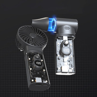 Ventilador turbo portátil AFY Factory 2 en 1 de alta velocidad con motor sin escobillas de 100000 RPM, soplador de polvo para teclado y luz, 10000mAh.