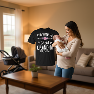 Camiseta Promovida a Abuela de Cuatrotautas N.º 2026 para Nueva Abuela de Cuatrotautas - Product Image 3