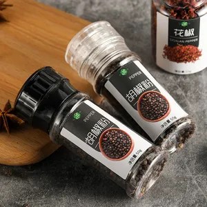 80ml 90ml 100ml 250ml 225ml Salt Mill plastic Spice Bottle Pepper Grinder Seasoning Jar, pepper grinder set