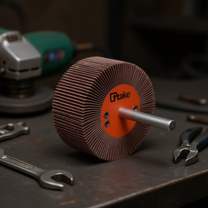 Roue à lamelles abrasives Ttake 25x10 mm, tige de 6 mm, grain 120 pour le meulage des métaux - Product Image 3