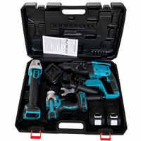 Kit combiné d'outils électriques sans fil : Perceuse à percussion sans balais, Clé à chocs, Meuleuse d'angle, Ensemble d'outils électriques au lithium