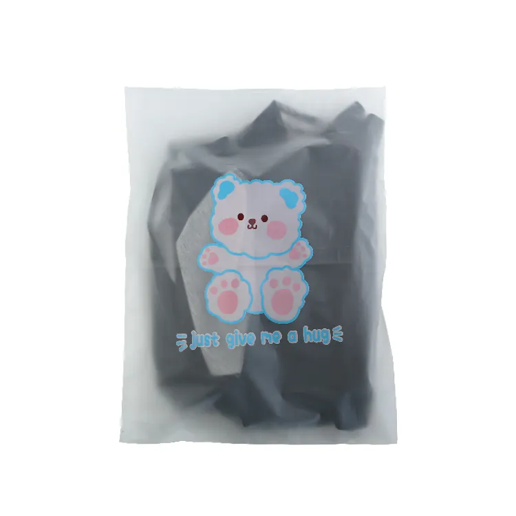 Custom Kleding Verpakking Tas Ziplock Plastic Verpakking Tassen Frosted Kleding Pakket Pouch Met Logo 'S