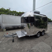 Remorque de concession mobile en acier inoxydable pour pizzas, hamburgers, café – Food Truck et stands de concession à vendre près de chez moi