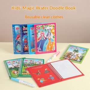 Libri ad Acquerello Riutilizzabili Senza Disordine, Giocattolo da Viaggio, Libro Silenzioso per Aereo, Tappetino Attività con Acqua - Product Image 4