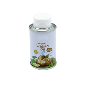 Petite boîte ronde en fer blanc de 100 ml de qualité alimentaire pour huile de noix, huile comestible, huile d'olive - Product Image 1
