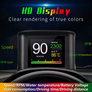P10 Hud Head up Display Digital Car Computer Auto ECU Film Gauge Medidor de velocidad Monitor electrónico OBD 2 Herramienta de diagnóstico - Product Image 2