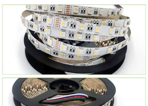 Bande lumineuse LED RGBW 12V DC 5050 SMD Epistar Ws2812B IP65 avec télécommande, intensité réglable, blanc neutre 4100K, corps en PC, garantie 3 ans - Product Image 5