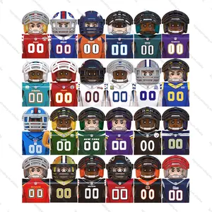 WM6133 wm6134 wm6135 wm6136 nouveau joueur de football NFL San Francisco 49ers Pittsburgh Steelers ensembles de blocs de construction Minifigs jouets
