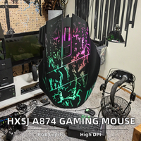 Boutons programmables filaires d'éclairage RVB personnalisés Souris légère pour les droitiers Réactivité améliorée de style 3D dans les jeux