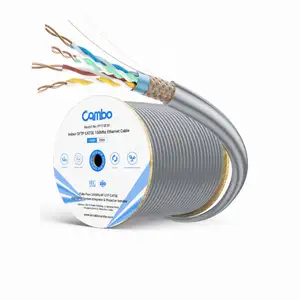PFT линия/серия голый медный кабель SFTP Cat5e 24awg внутренний наружный кабель 1000ft cat5e SFTP кабель