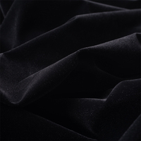 Tissu de velours floqué de couleur unie 100% tissu de flocage tricoté par trame de polyester