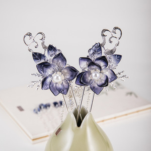 Couronne de cheveux de style dynastie Ming avec de longues franges, une coiffure traditionnelle Hanfu, un accessoire éthéré et élégant, un accessoire ancien. - Product Image 3