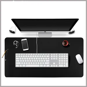 BUBM Custom Large Double Dual Sided Full Table Waterproof PU Eco Executive Leather deskmate Mouse Mat Office Desk Pad Mat
