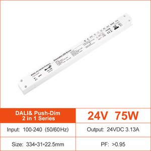 CE SAA RoHS Certified 36W-200W DALI Push <b>Dimmable</b> <b>LED</b> <b>Driver</b> <b>12V</b> 24V Constant Voltage IP20 <b>LED</b> Power Supply AC-DC <b>LED</b> Lighting - Product Image 3