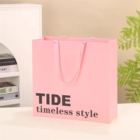 Individuell Bedruckte Luxus-Geschenktüte aus Kunstpapier mit Bandgriff für Boutique-Verpackungen und Einzelhandelsgeschäfte