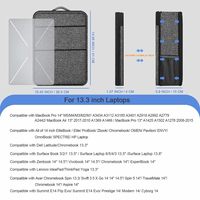 Sac à dos pour ordinateur portable étanche et extensible, design imprimé lettres, compatible MacBook Neo/Air/Pro 13-14, XPS 13/14, la plupart des ordinateurs portables de 13-14 pouces
