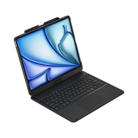 Étui pour clavier rotatif à 360 ° pour iPad (A16) 11ème gén 11 pouces 2025 et iPad 10ème gén 10.9 pouces 2022 rétro-éclairage