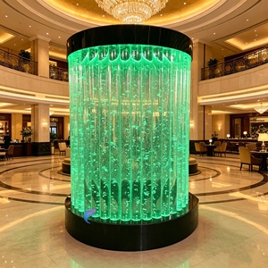 Panneau lumineux LED rond en acrylique personnalisé, effet bulle, pour projet de piliers de hall d'entrée - Product Image 2