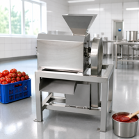 Industriële groente- en fruitmangopulper/SUS 304 fruitpulpmachine/fruithapjes-sapmachine 1500W 300-500kg/uur