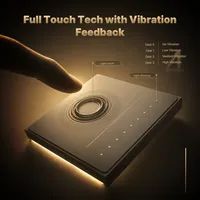 Interrupteur intelligent à variateur de lumière série Star Feather WiFi/Zigbee MOES, réglage de la luminosité, contrôle à distance par application, commande vocale Alexa Google Home