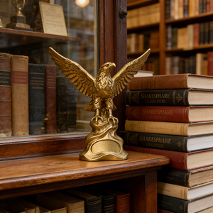 Sculpture en résine Aigle royal - Statue d'inspiration vintage, symbole d'<span class=keywords><strong>ambition</strong></span> et <span class=keywords><strong>de</strong></span> réussite pour <span class=keywords><strong>les</strong></span> bibliothèques et <span class=keywords><strong>les</strong></span> bureaux <span class=keywords><strong>de</strong></span> direction - Product Image 5