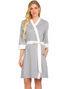 Camicia <span class=keywords><strong>da</strong></span> <span class=keywords><strong>Notte</strong></span> Premaman in Cotone Traspirante con Scollo a V Tinta Unita <span class=keywords><strong>per</strong></span> <span class=keywords><strong>Donne</strong></span> in Gravidanza Pigiama Donna <span class=keywords><strong>per</strong></span> Casa - Product Image 6