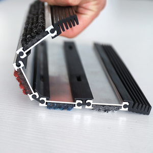 Fabbrica lega di alluminio collegamento in gomma sabbia raschiatura antiscivolo metallo Hotel centro commerciale Indoor Outdoor alluminio <span class=keywords><strong>ingresso</strong></span> tappeto - Product Image 4