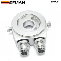 EPMAN M20 X 1.5 Adaptateur de plaque sandwich pour refroidisseur de filtre à huile en aluminium 1/8 NPT Kit de refroidisseur d'huile AN10 AN8 EPOL01