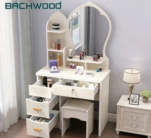 2025 hầu hết các chi phí-hiệu quả rắn gỗ Vanity Set bán chạy nhất phòng ngủ Vanity bảng với thắp sáng gương và ngăn kéo khách sạn sử dụng - Product Image 2