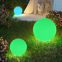Lampe à boule LED 16 couleurs changeantes, batterie étanche, solaire, pour extérieur, jardin, plage, sphère LED, globe lumineux