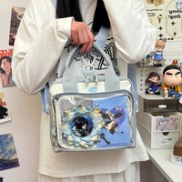 Sac messager anime, style universitaire japonais, sac à bandoulière transparent, sac à bandoulière mignon pour fille