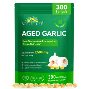 SOLOTREE 300 Softgel Integratori di Aglio Invecchiato Biologico 7500 mg Capsule Morbide di Estratto di Aglio Invecchiato Inodore per il Supporto Cardiaco - Product Image 1