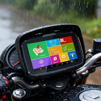 Navigateur GPS Android avec écran tactile IPS de 5 pouces, fonction radio audio BT, étanche pour voitures et motos, garantie 1 an