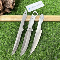 Lame de couteau en acier d'usine, vierge, faite à la main, sans manche, en acier inoxydable à haute teneur en carbone, pour couteaux de chef et Santoku, personnalisable