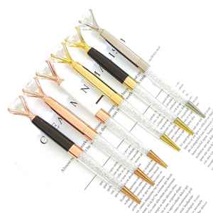 Big Diamond Rotating Metal Custom Logo Printed Crystal <b>Pen</b> Promotion Corporate Activity Business <b>Gift</b> Ballpoint <b>Pens</b> - Product Image 2