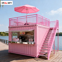 Eco-vriendelijke containerbar-restaurant met keuken voor snacks & chips, constructie van glasvezel & aluminium, commercieel gebruik