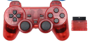 Factory In-stock P208T PS2 Compatible Dual Vibration <strong>2</strong>.4G Wireless Gaming Controller with Colorful Transparent Design - Product Image 5