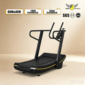 Tapis roulant incurvé non motorisé, 1 à 6 vitesses réglables, bande en aluminium et nylon, machine de course pour la maison, salle de sport, fitness, <span class=keywords><strong>cardio</strong></span> - Product Image 1