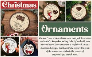 WANDER PRINTS Personnalisé l'année où <span class=keywords><strong>j</strong></span>'<span class=keywords><strong>ai</strong></span> <span class=keywords><strong>trouvé</strong></span> ma pièce manquante Ornement en bois à 2 couches, Ornement de la Saint-Valentin - Product Image 6