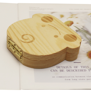 Boîte de rangement pour dents de lait de bébé à <span class=keywords><strong>prix</strong></span> compétitif cadeau d'anniversaire en bois massif - Product Image 3