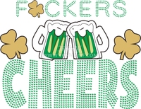 Applique thermocollante personnalisée en strass vert cristal « Heureux d'être aimé par Dieu » pour la Saint-Patrick, pour chemises et sacs