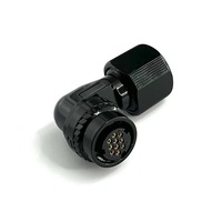 Connecteur circulaire à angle droit JN1 10 broches pour encodeur de servo-moteur, étanche IP67, en laiton plaqué or, pour moteur servo FANUC