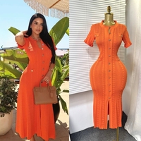 Robe longue décontractée à col rond pour femme, style Empire, avec découpes, en tricot, collection été 2026