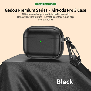 Étui en cuir texturé pour Apple Airpods 123 Pro <span class=keywords><strong>Air</strong></span> Pods 4, housse de protection pour écouteurs Bluetooth, sac anti-perte pour écouteurs - Product Image 6