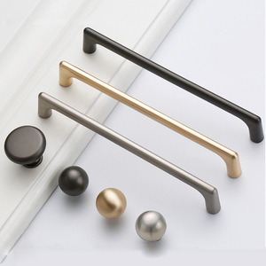 Zinc Alloy Matt Nickel Wire Drawing Pearl Black Rose <strong>Gold</strong> <strong>Cabinets</strong> Drawer Door Pulls Handles <strong>Knobs</strong> for Kitchen - Product Image 1