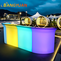 Compteur de bar LED pour comptoir de club de piste de danse de boîte de nuit avec 16 fonctions de meubles de fête à changement de couleur avec étanche