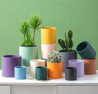 Meilleures ventes : Jardinières en porcelaine émaillée nordique colorées pour la décoration de jardin et de maison, avec trou de drainage, vente en gros