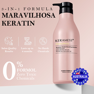 Traitement à la kératine brésilienne sans formaldéhyde 3 en 1 Lissage Sans irritation Sans brûlure aux yeux Pour les types de cheveux crépus et bouclés - Product Image 4