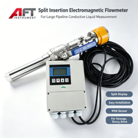 Débitmètre électromagnétique à insertion par fente pour liquides chimiques de gros calibre (HCl, solutions alcalines, solvants)